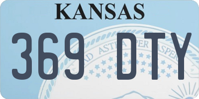 KS license plate 369DTY