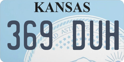 KS license plate 369DUH