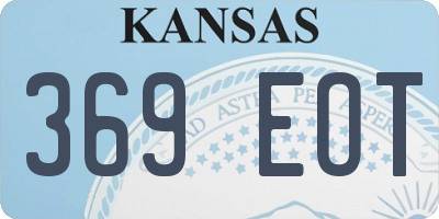 KS license plate 369EOT