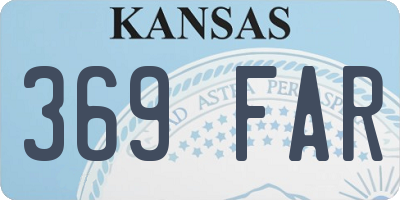 KS license plate 369FAR