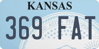 KS license plate 369FAT