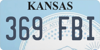 KS license plate 369FBI