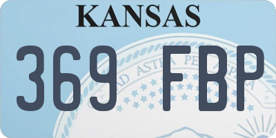 KS license plate 369FBP