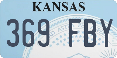 KS license plate 369FBY
