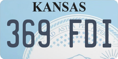 KS license plate 369FDI