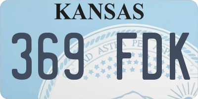 KS license plate 369FDK