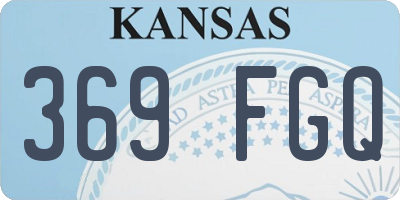 KS license plate 369FGQ