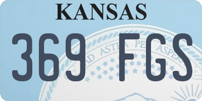 KS license plate 369FGS