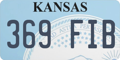 KS license plate 369FIB