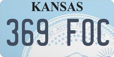 KS license plate 369FOC