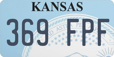 KS license plate 369FPF