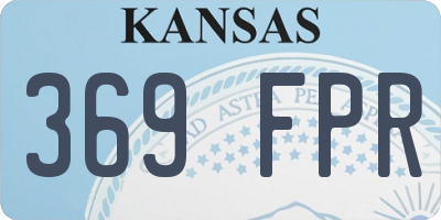 KS license plate 369FPR