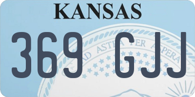 KS license plate 369GJJ