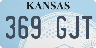 KS license plate 369GJT