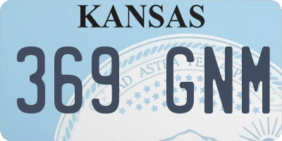 KS license plate 369GNM