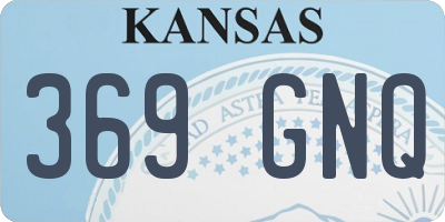 KS license plate 369GNQ