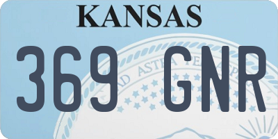 KS license plate 369GNR