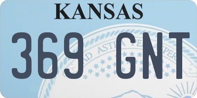 KS license plate 369GNT
