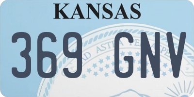 KS license plate 369GNV