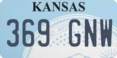 KS license plate 369GNW