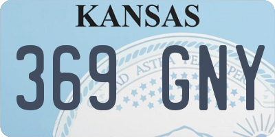 KS license plate 369GNY