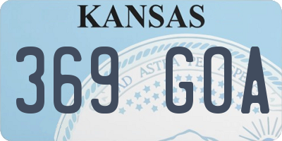 KS license plate 369GOA