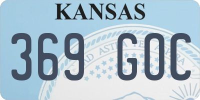KS license plate 369GOC