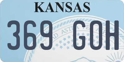 KS license plate 369GOH