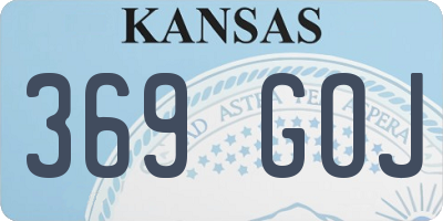 KS license plate 369GOJ