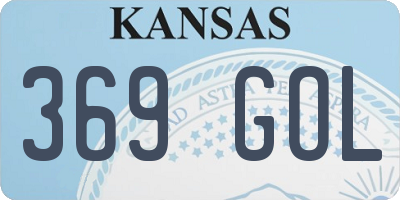 KS license plate 369GOL
