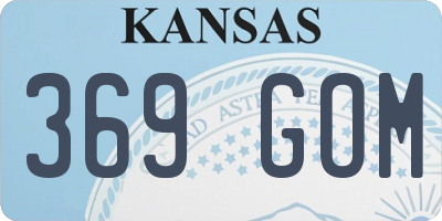 KS license plate 369GOM