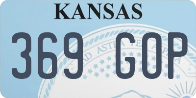 KS license plate 369GOP