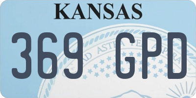KS license plate 369GPD