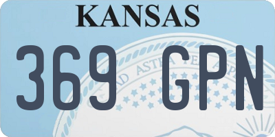 KS license plate 369GPN