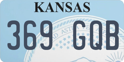 KS license plate 369GQB