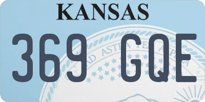 KS license plate 369GQE