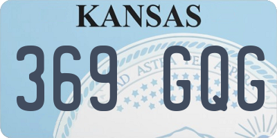 KS license plate 369GQG