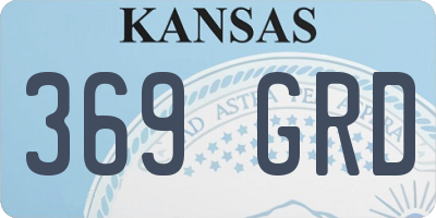 KS license plate 369GRD