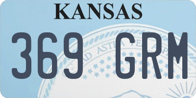 KS license plate 369GRM