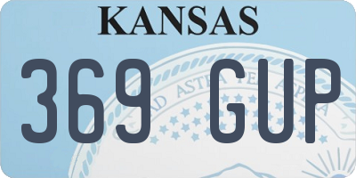 KS license plate 369GUP