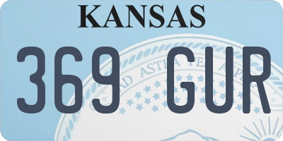 KS license plate 369GUR