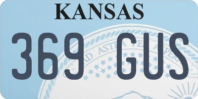 KS license plate 369GUS