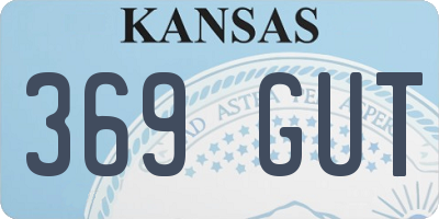 KS license plate 369GUT