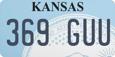 KS license plate 369GUU