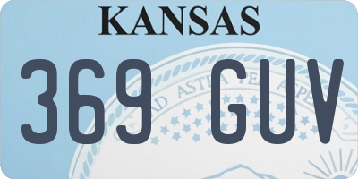 KS license plate 369GUV