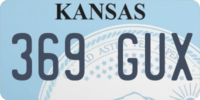 KS license plate 369GUX