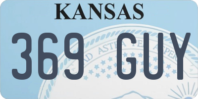 KS license plate 369GUY