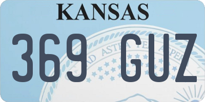 KS license plate 369GUZ