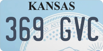 KS license plate 369GVC