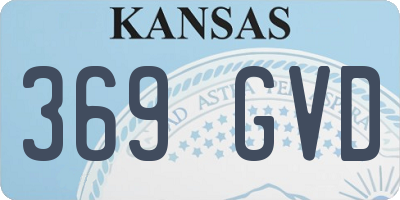 KS license plate 369GVD